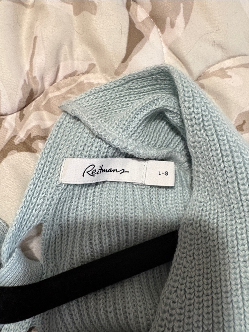 Reitmans Light Sage Green V-Neck Sweater with Back Strap Detail - Picture 3 of 3